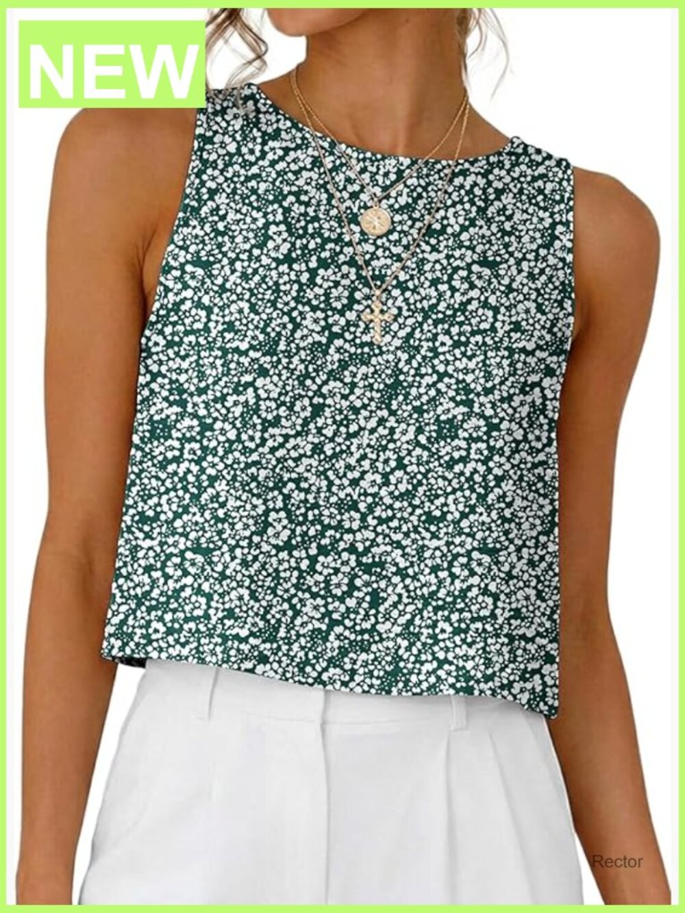 Sleeveless Crop Tank Top Loose Fit Summer Spring Vacation Tops